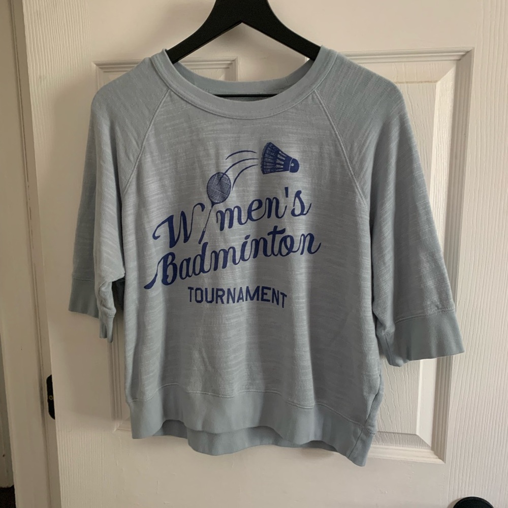 J. Crew Light Blue Women's Badminton Sweatshirt